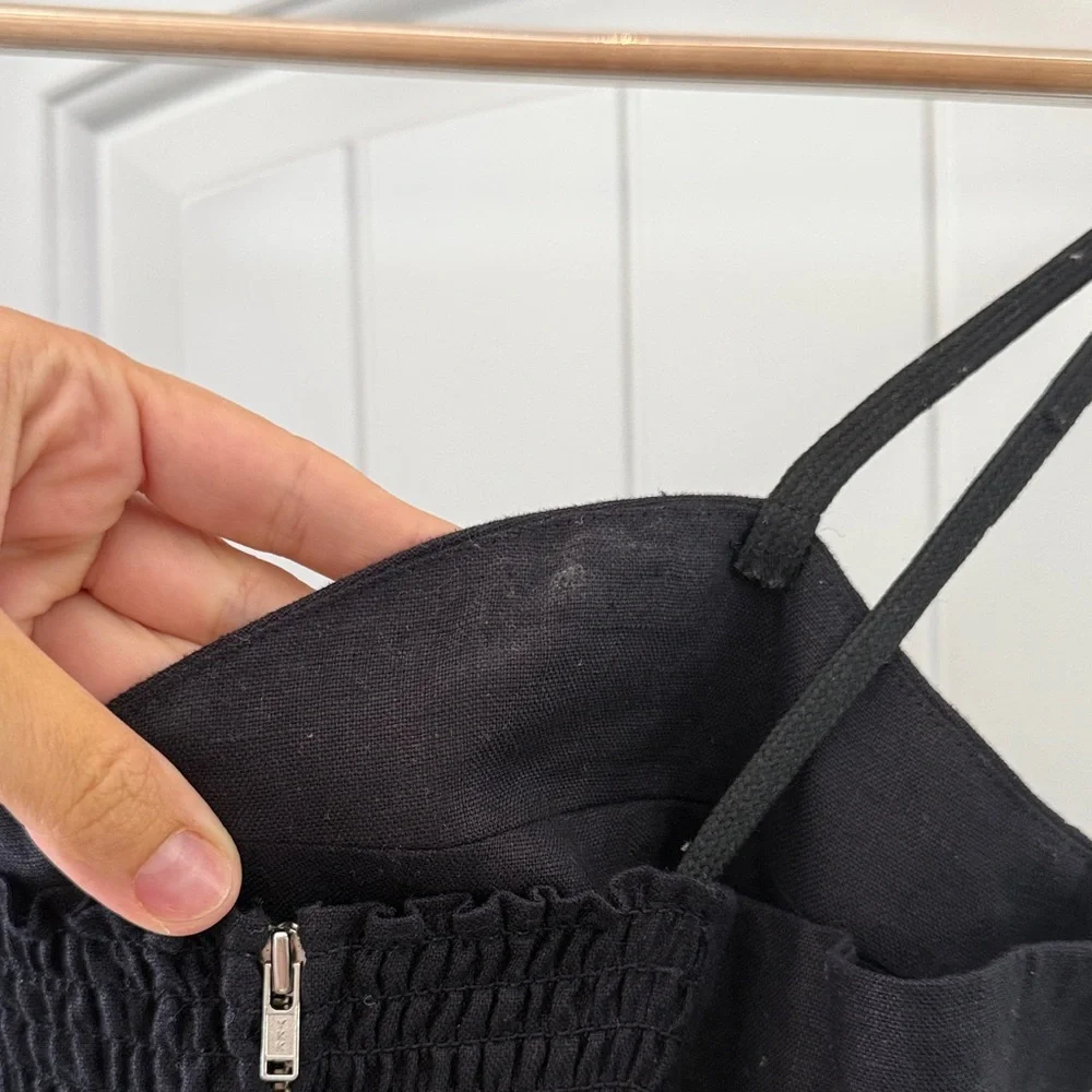 Reformation Black Linen Midi Dress - Picture 10 of 10